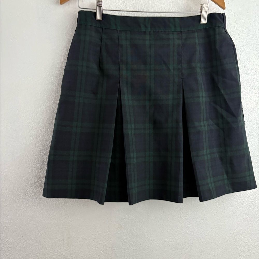 Dennis vintage Plaid Pull On Mini Skirt Pleated with Pockets size 11